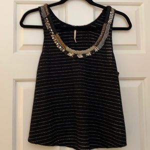 Free People sequined knit top.